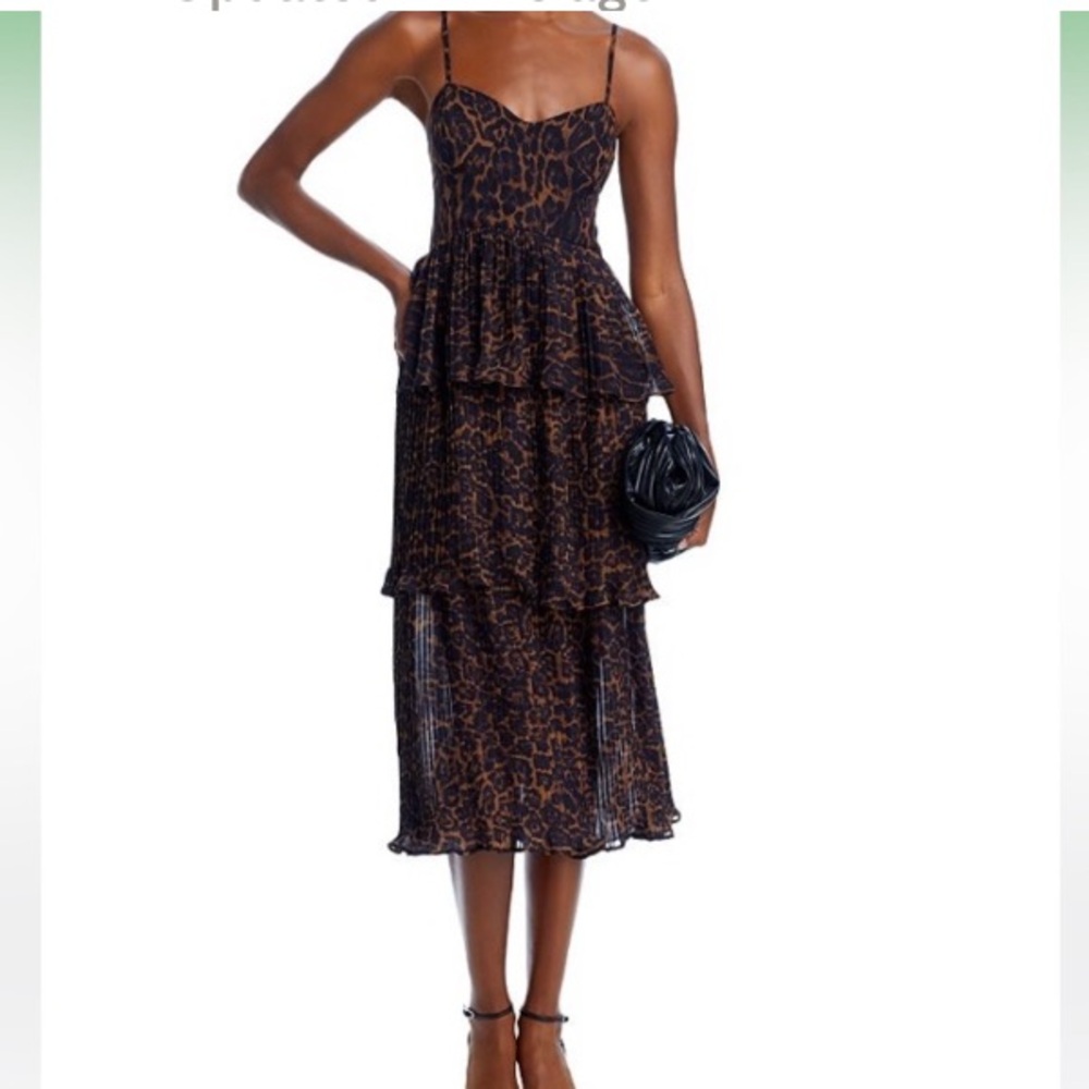 NWT Aqua Leopard Dress L